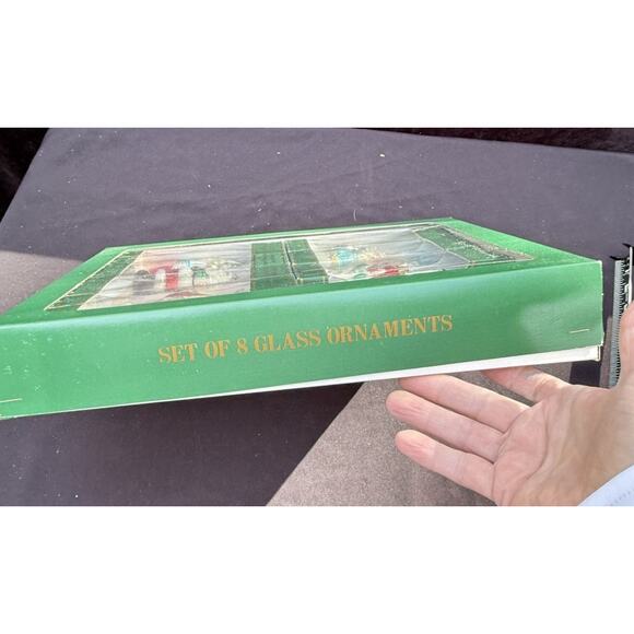 Vintage 1990’s Set of 7 Glass Kurt Adler Traditional Glass Christmas Ornaments - Picture 16 of 16